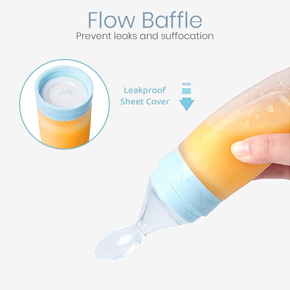 Premium Baby Food Squeeze Feeder Spoon - Soft Silicone, Leak-Proof, Easy Feeding